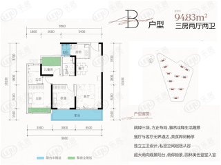 中建嘉和城B户型户型图