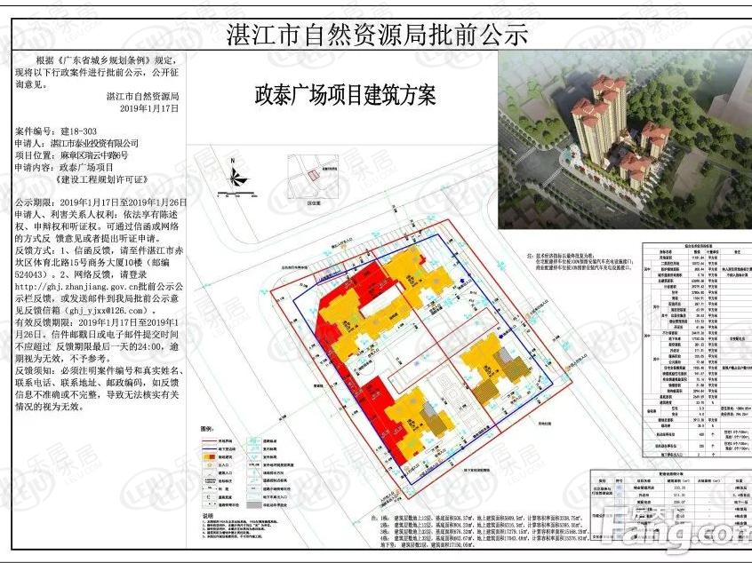 麻章湛江政泰广场最新价格出来啦，约8500元/㎡，户型建面约75~116㎡