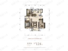 路劲太阳城心邸3室2厅2卫户型图