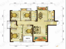 畔山壹号6栋A户型户型图