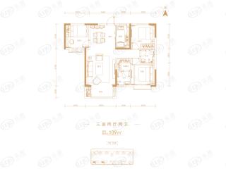 正定熙湖三期E户型户型图