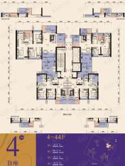 佳兆业中央广场二期二期4号楼B座户型图户型图