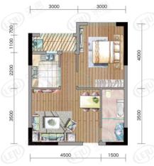 光谷汇景B-2户型图