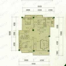 百胜·春天房型: 三房;  面积段: 104.13 －121 平方米;户型图