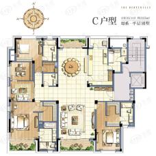 泊璟廷璟系 平层别墅 C户型户型图