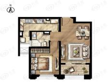 紫竹半岛1室2厅1卫户型图