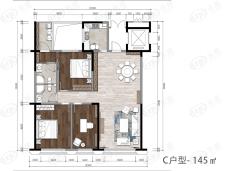 金品壹号3室2厅2卫户型图