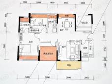 宏发上域花园4室2厅1卫户型图