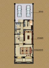 卧龙原墅B户型 别墅-1层户型图