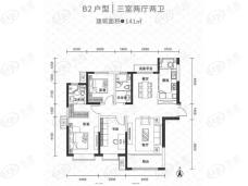 银河国际居住区三期B2户型户型图