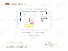 天瑞御城3室2厅2卫户型图