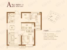 甘肃建投地产百郦湾2室2厅1卫户型图