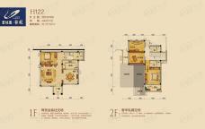 四会碧桂园豪园4室2厅3卫户型图