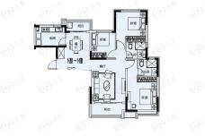 大庆恒大御湖庄园3室2厅2卫户型图