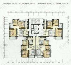 泰华依云湾5号11号13号楼2单元户型图