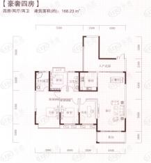 首郡0304号户型四房二厅二卫户型图