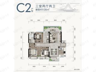 平乐碧桂园C2户型户型图