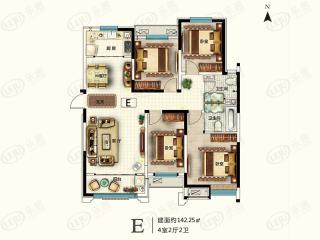 碧桂园清苑新城E户型户型图