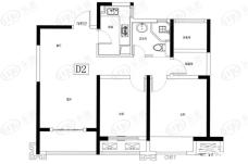 滨江裕花园2室2厅1卫户型图