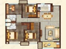 新城梧桐公馆4室2厅2卫户型图