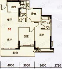 东盛名苑T5栋03户型户型图