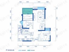 泛悦城市广场3室2厅1卫户型图