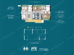 中南·林樾4室2厅2卫户型图
