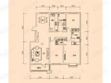 福美健康城·公园郡3室2厅2卫户型图