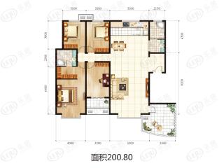 朝阳首府四居户型户型图