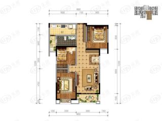 荣华碧水蓝庭113平米户型户型图