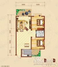 宏鑫锦江国际2室2厅1卫户型图
