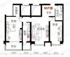 景明大厦2室2厅1卫户型图