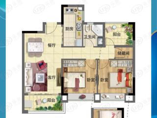 万科黄埔新城1/2/3幢-01户型户型图