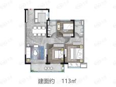 新希望锦麟峯荟3室2厅2卫户型图