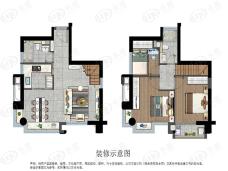 水晶合院3室2厅2卫户型图