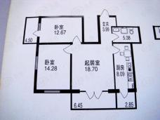 东一时区二居 63.11平方米户型图