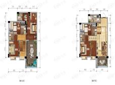 时代康桥B栋复式01、02单元户型图