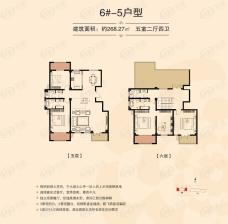 物华国际二期华府6#-5户型户型图