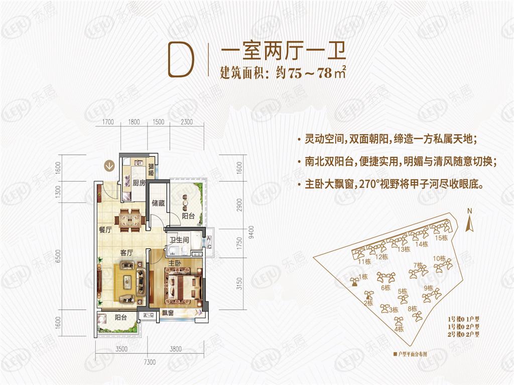 奥园尚雅花园户型公布 户型面积75~115㎡ 均价约9200元/㎡