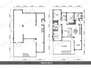 恒大都市果岭洋房Y1-1户型：四室两厅两卫户型图