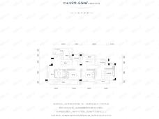 联投梓山郡洋房 129.55平户型户型图