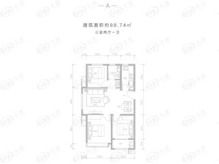 盛紫中央公园A户型户型图