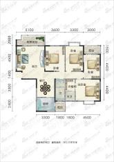 金领域4室2厅2卫户型图