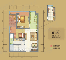 莱安逸境6号楼 两室一厅一卫户型图