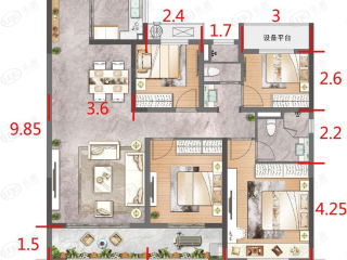 鹿城万象府1户型户型图