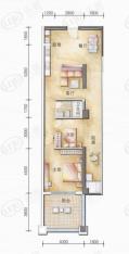 壹海江山赠送面积约40%，建筑面积高达110-220㎡。户型图