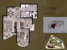 耀江花园一期房型: 二房;  面积段: 96 －109 平方米;
户型图