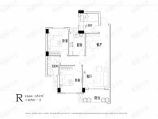 三木时光墅3室2厅1卫户型图