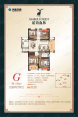 南京琥珀森林4室2厅2卫户型图
