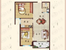 云箭嘉苑2室2厅1卫户型图